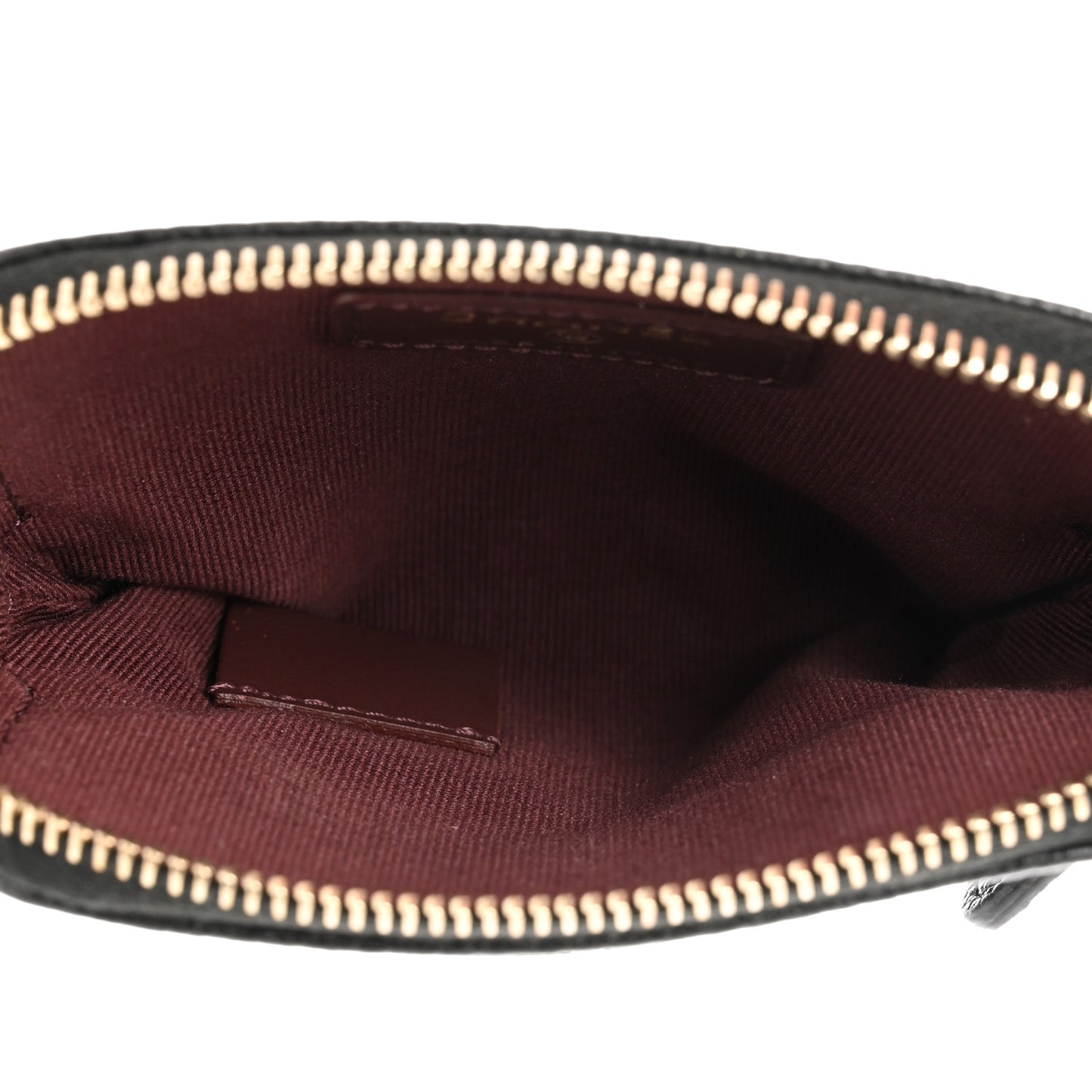 Caviar Quilted Zip Card Holder Wallet Black