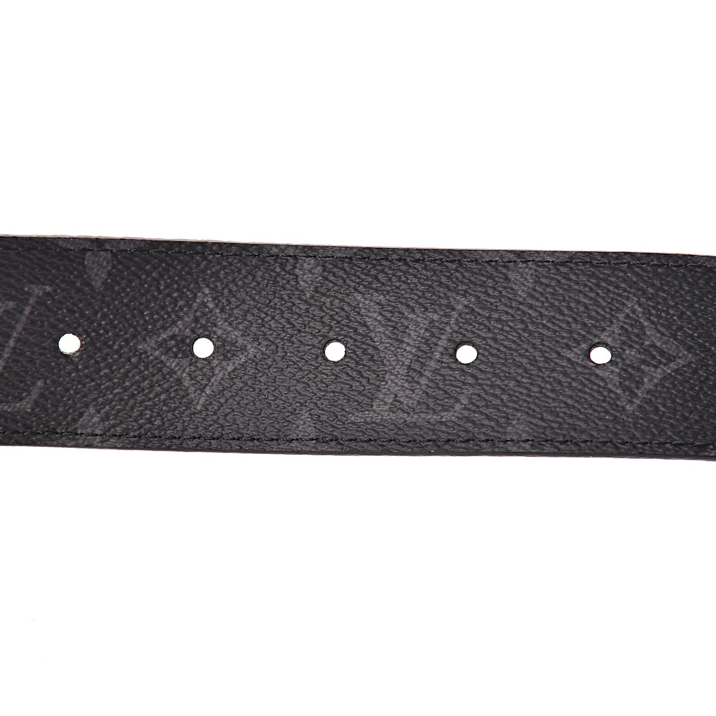 Calfskin Monogram Eclipse LV Initiales Reversible Belt 80 32