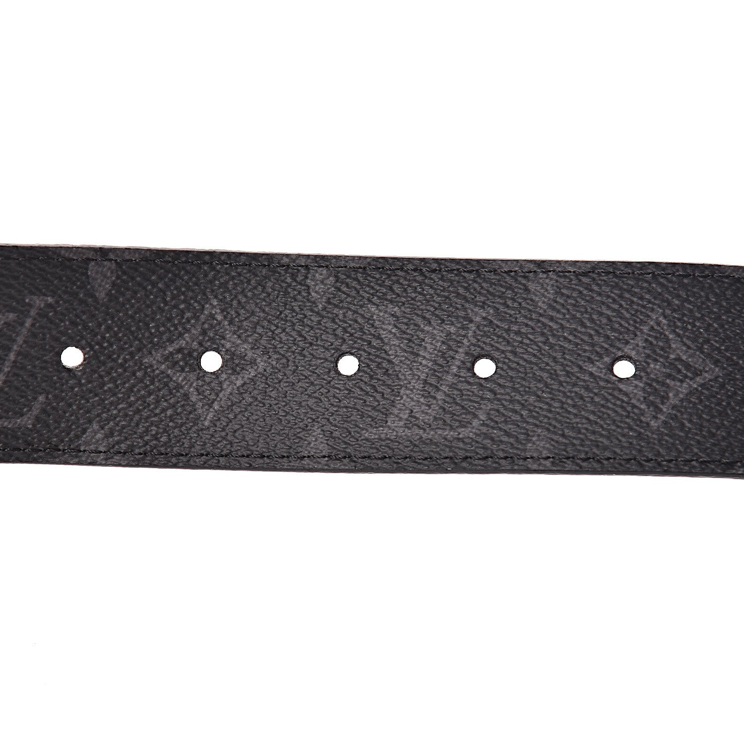 Louis Vuitton Calfskin Monogram Eclipse LV Initiales Reversible Belt 80 32 4 of 7