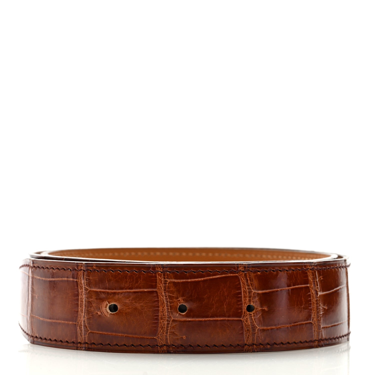 Hermes Shiny Porosus Crocodile 32mm Belt Strap 80 32 Etrusque 2 of 4