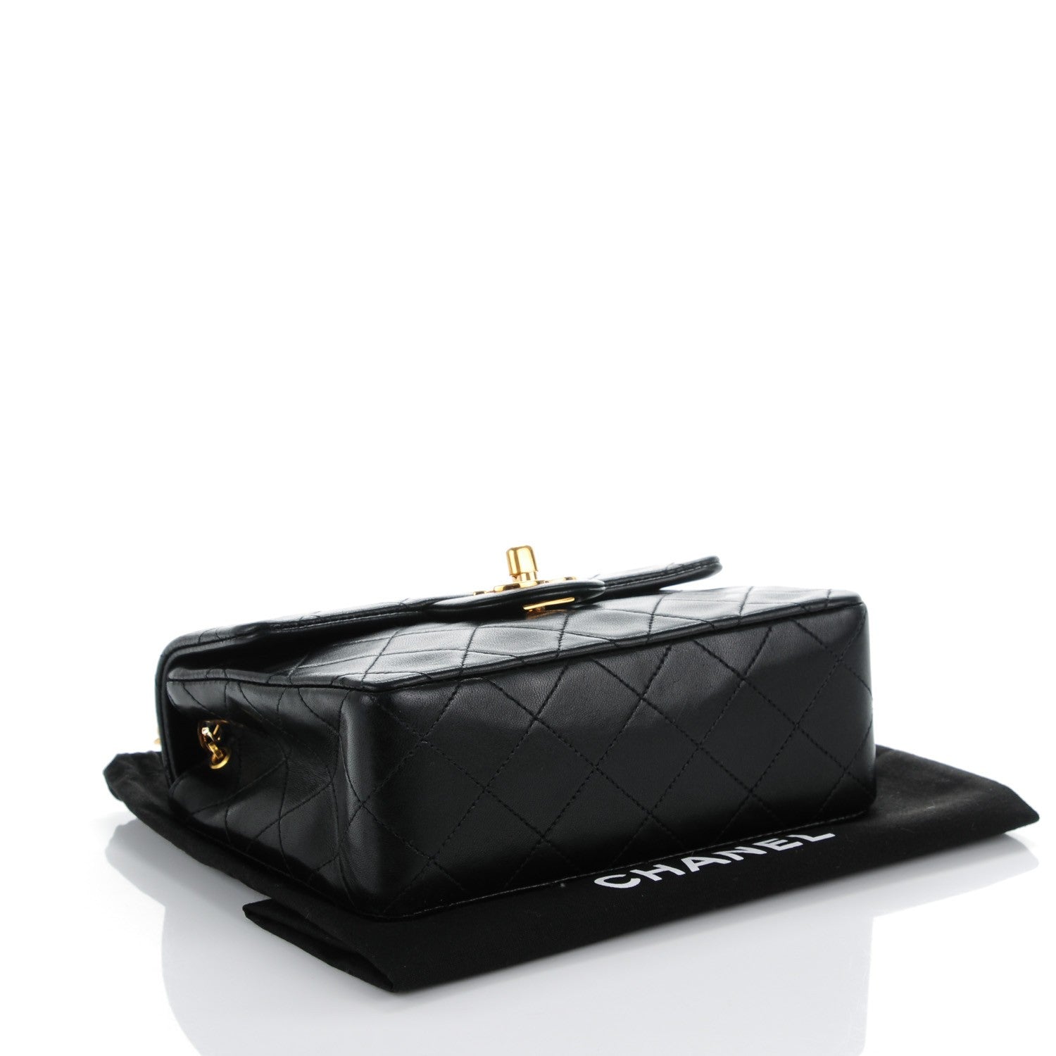 Chanel Lambskin Quilted Mini Square Flap Black 4 of 8