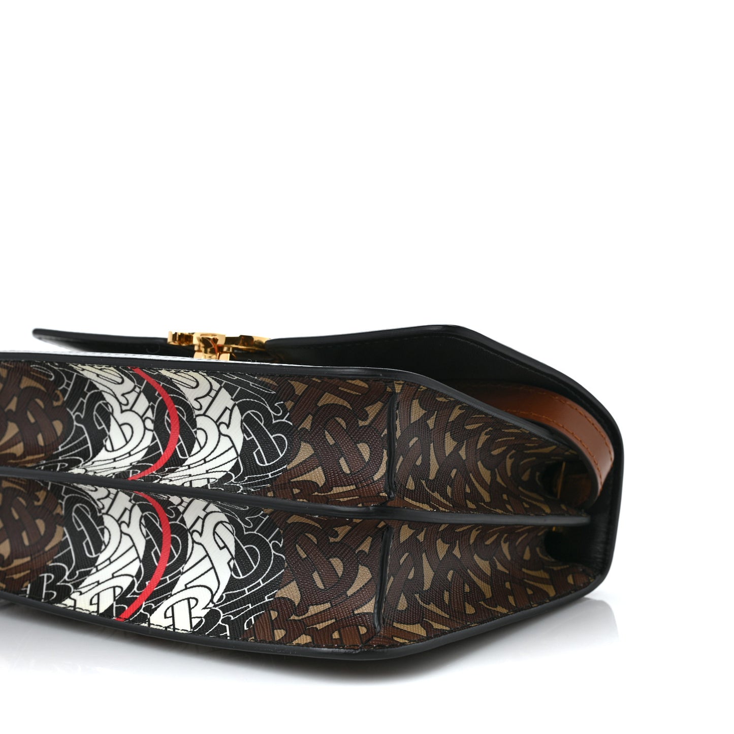 E-Canvas Monogram Stripe Small TB Bag Bridle Brown