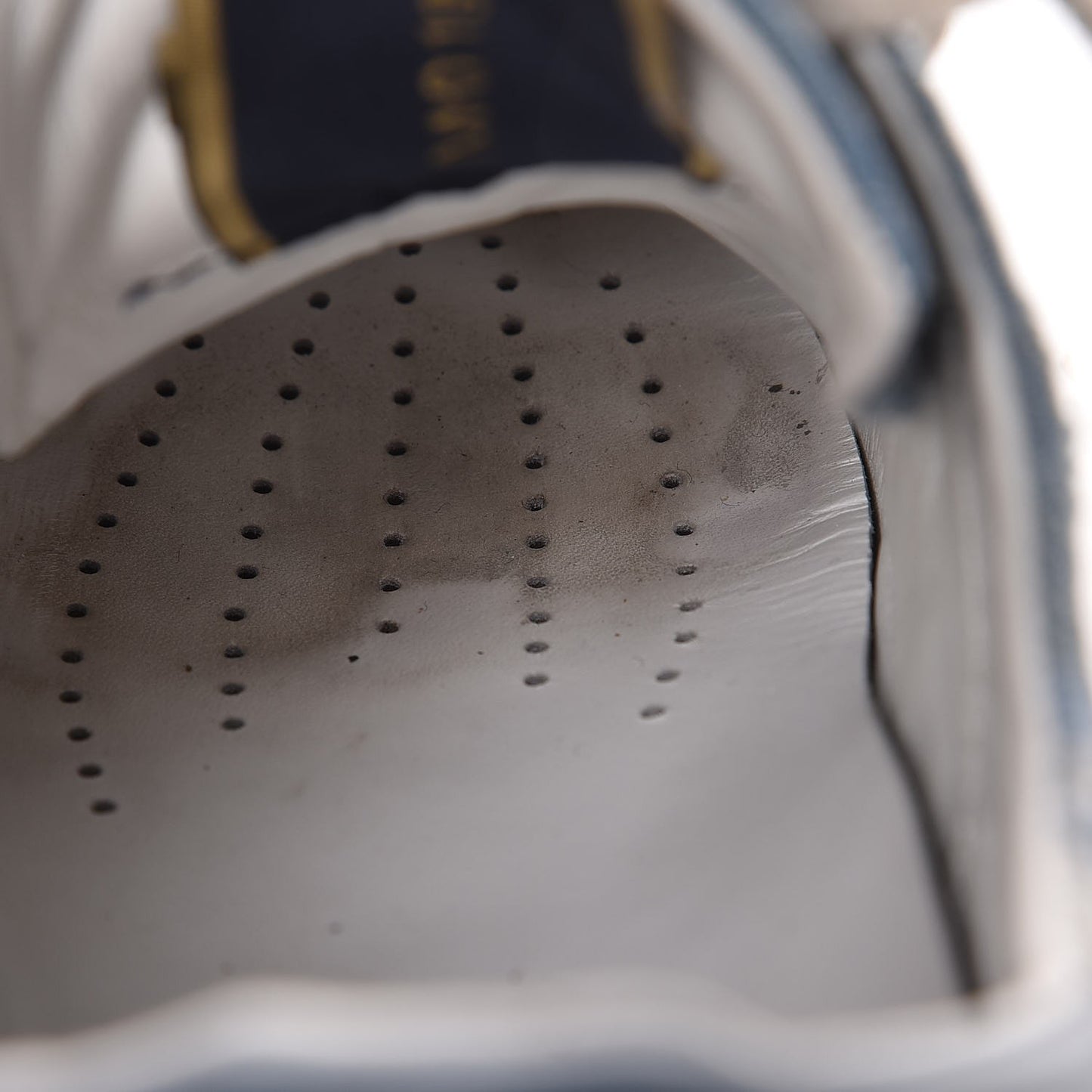 Denim Butterfly Embroidered Sneakers 41 Light Denim