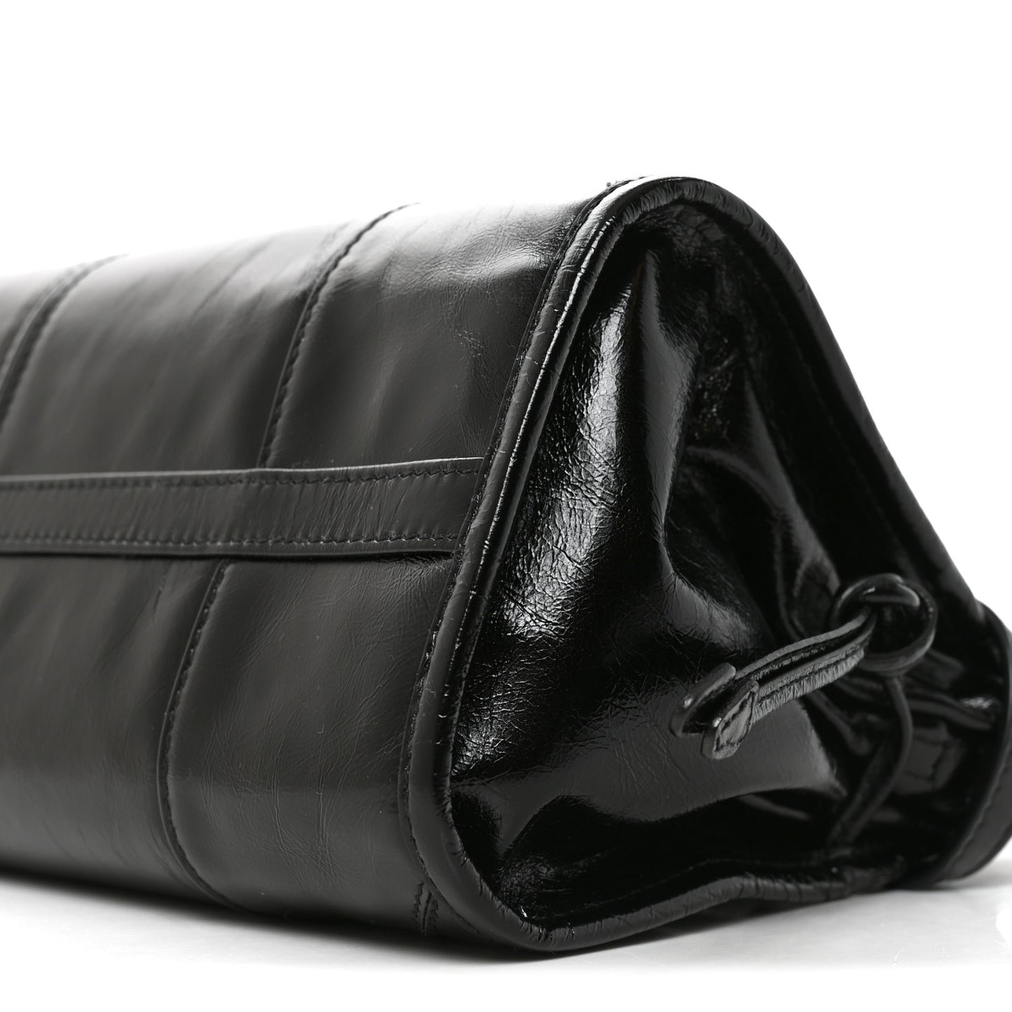 Soft Lux Calfskin Triangle Medium Bonnie Shoulder Bag Black