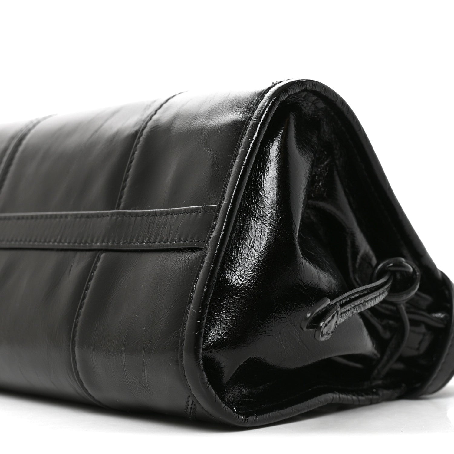 Prada Soft Lux Calfskin Triangle Medium Bonnie Shoulder Bag Black 8 of 8