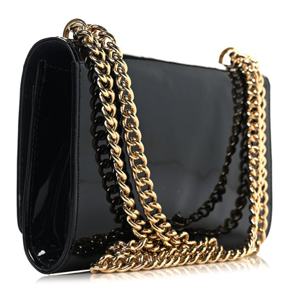 Louis Vuitton Patent Louise PM Chain Clutch Black 3 of 9