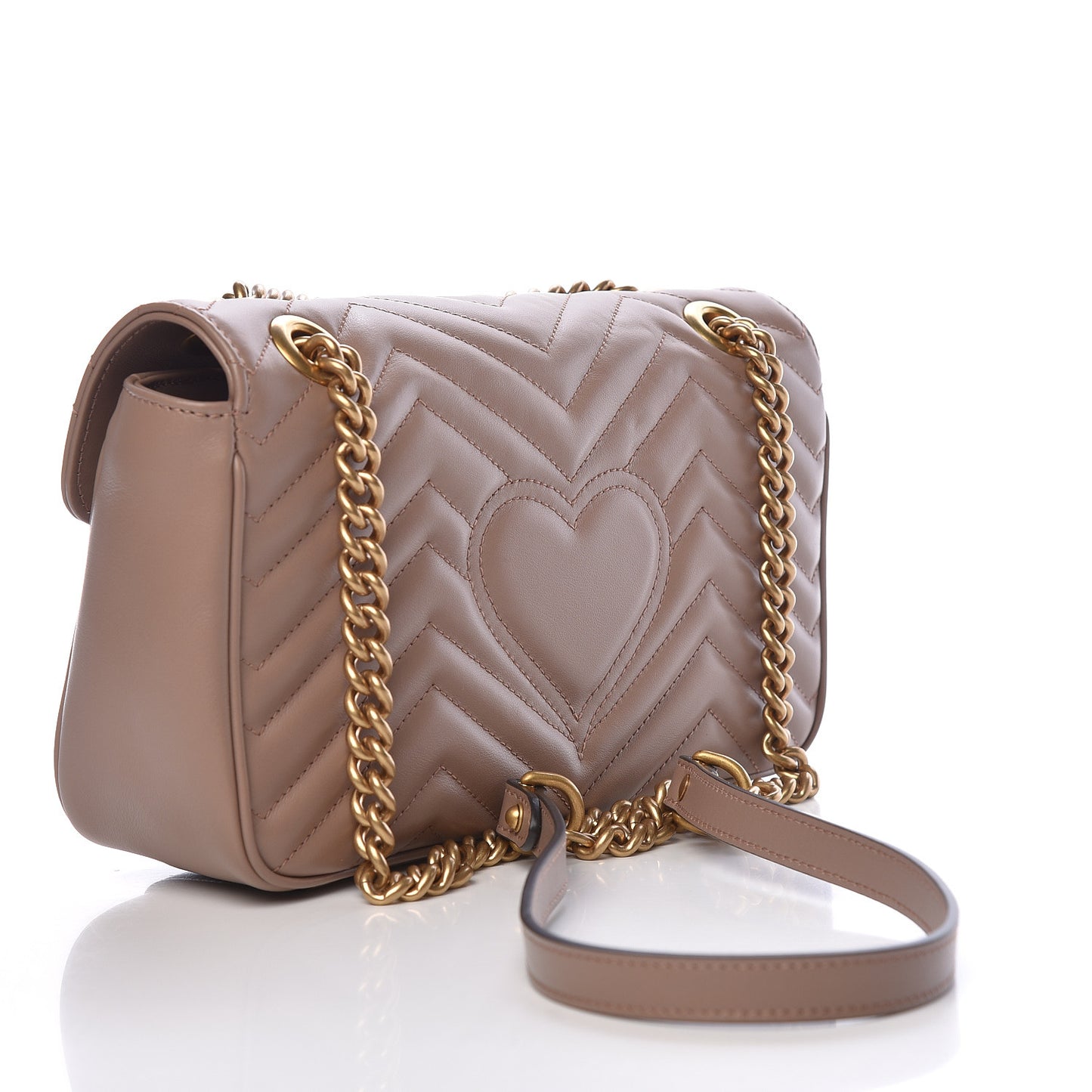 Calfskin Matelasse Small GG Marmont Shoulder Bag Porcelain Rose