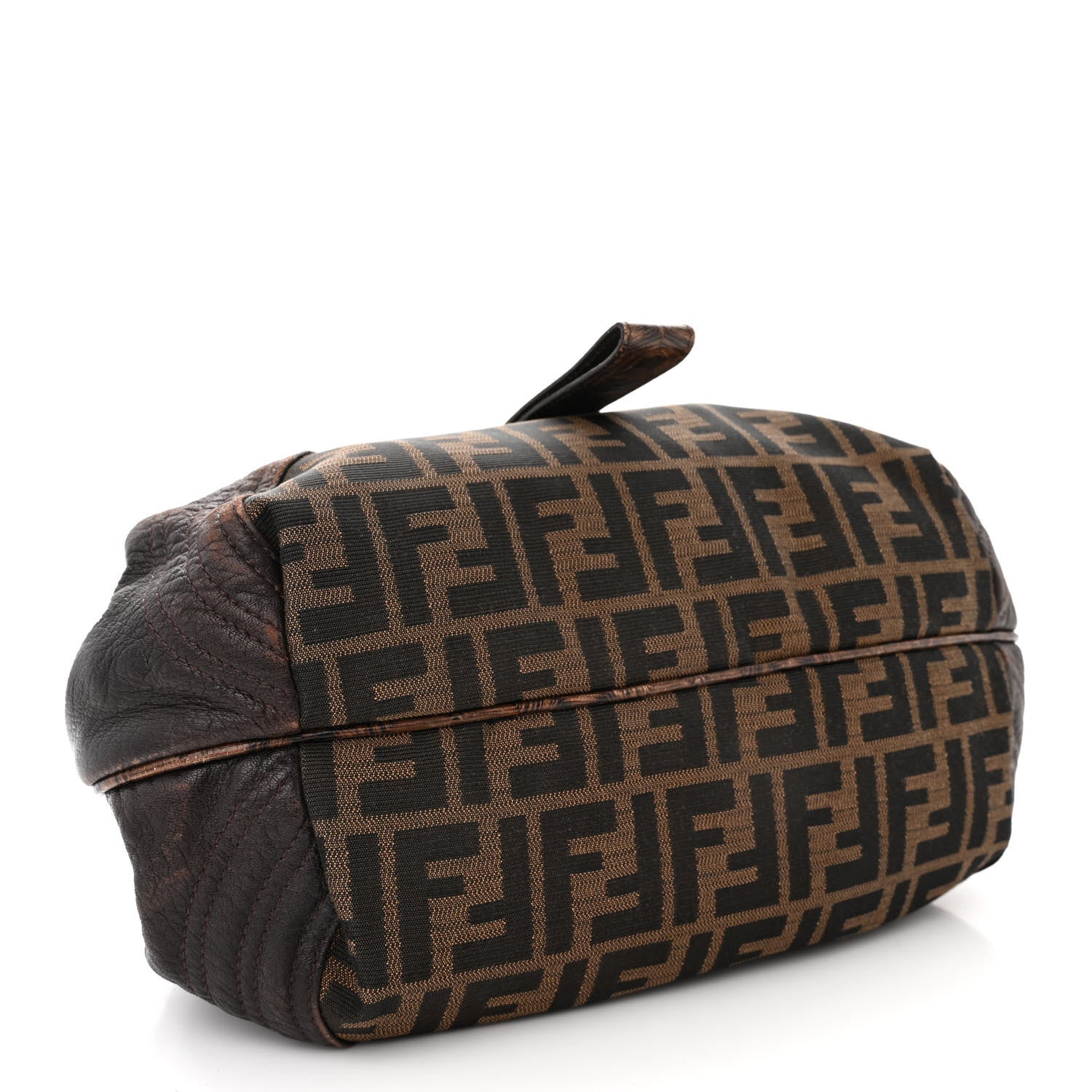 Fendi Zucca Nappa Nuvolata Vitello Tortuga Small Spy Tobacco Moro 4 of 16