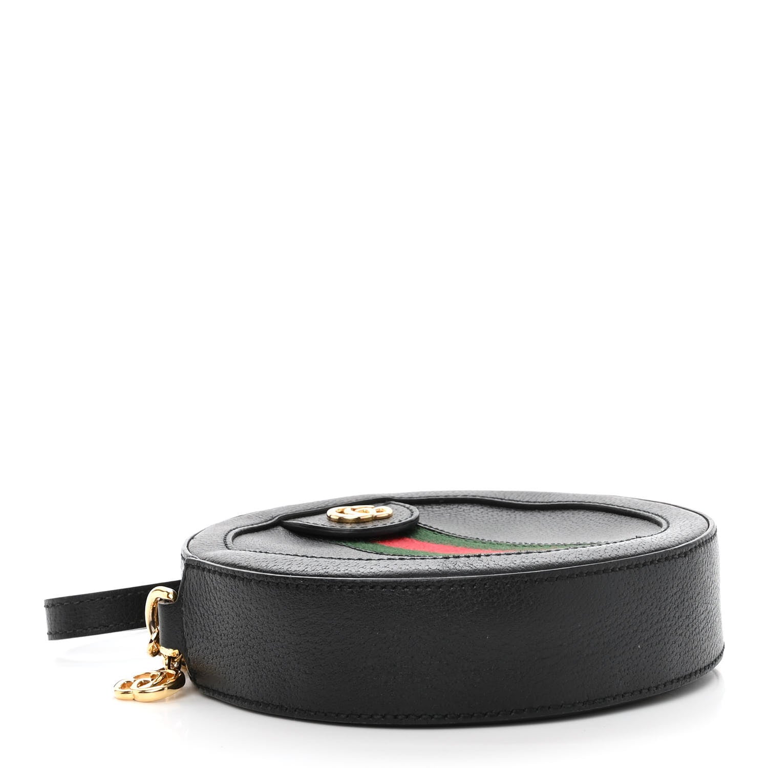 Gucci Grained Calfskin Web Mini Ophidia Round Shoulder Bag Black 4 of 10