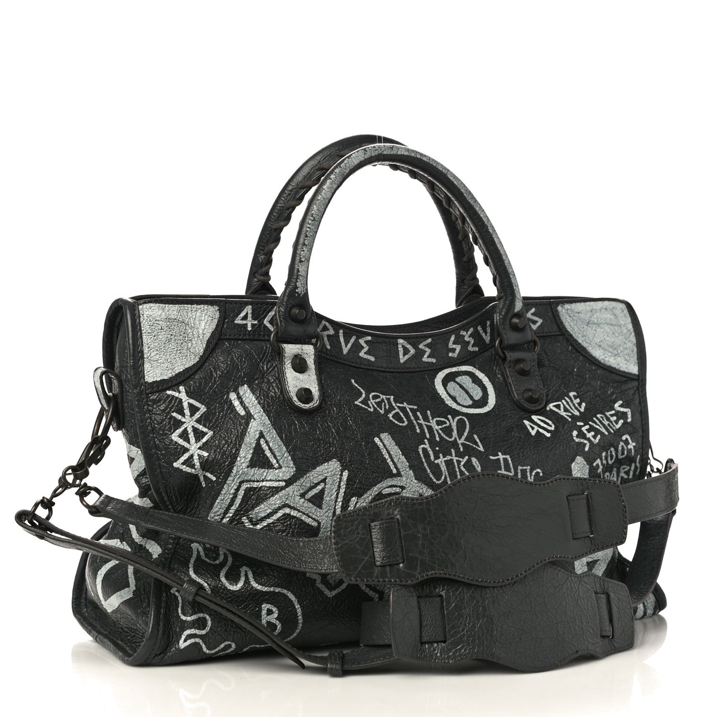Agneau Arena Graffiti All Over Classic Hardware City Gris Fossile White