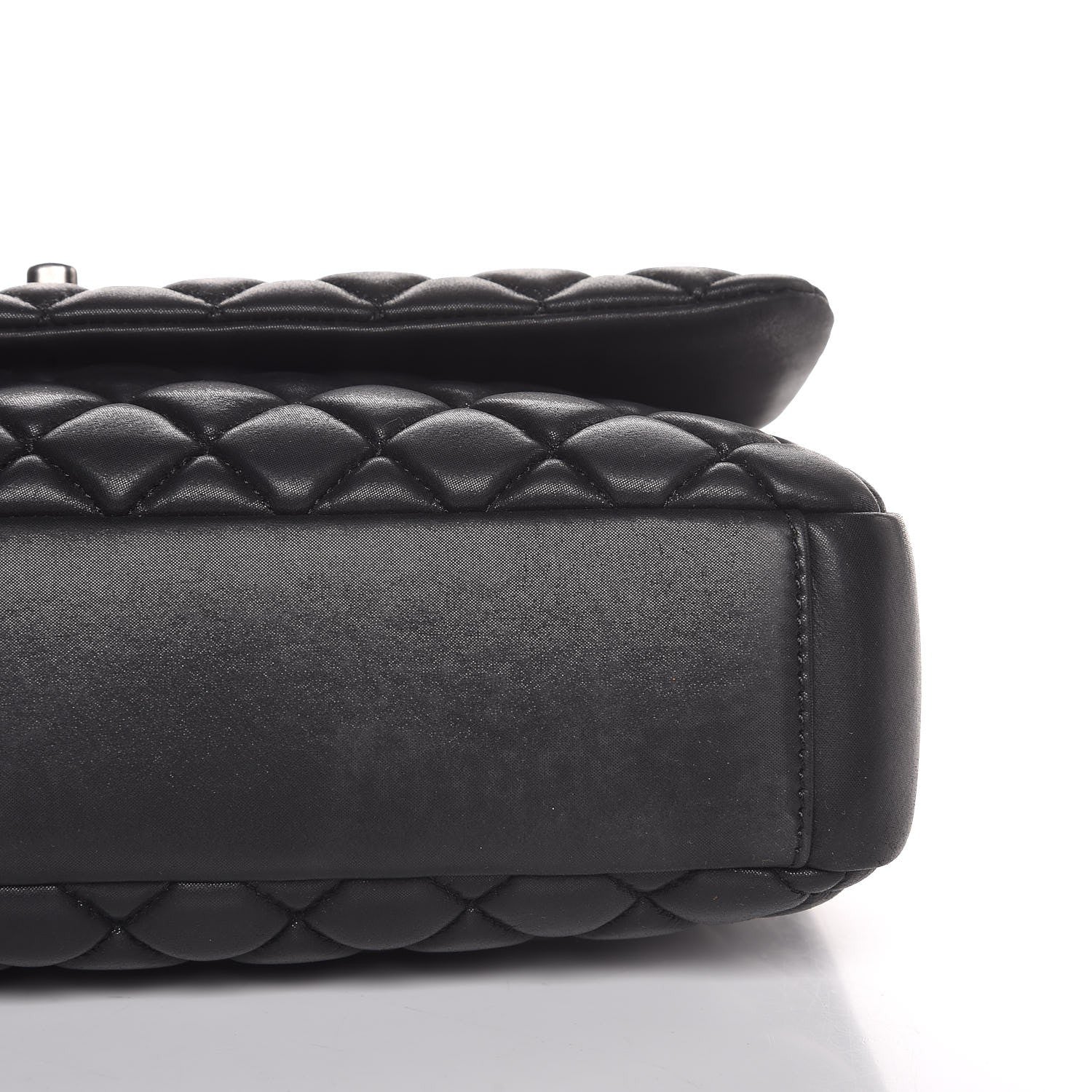 Chanel Iridescent Calfskin Quilted Large New Bubble Flap Black 9 of 9