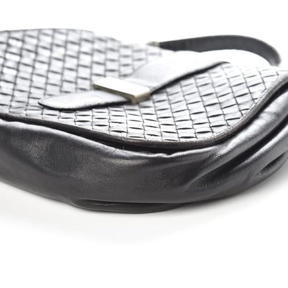 Bottega Veneta BOTTEGA VENETA Nappa Intrecciato Flap Bag Black 11 of 12
