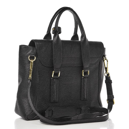 3.1 Phillip Lim 3.1 Textured Calfskin Medium Pashli Satchel Black 4 of 8