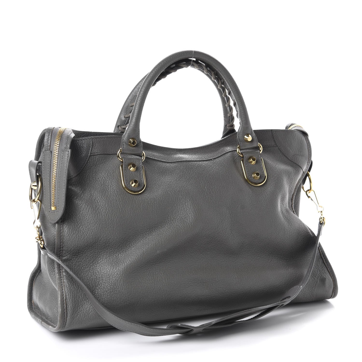 Balenciaga Chevre Gold Metallic Edge Hardware City Gris Acier 3 of 15