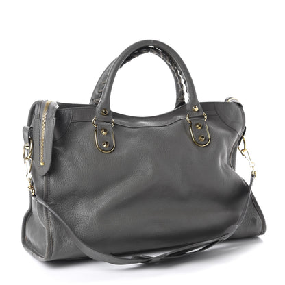 Balenciaga Chevre Gold Metallic Edge Hardware City Gris Acier 3 of 15