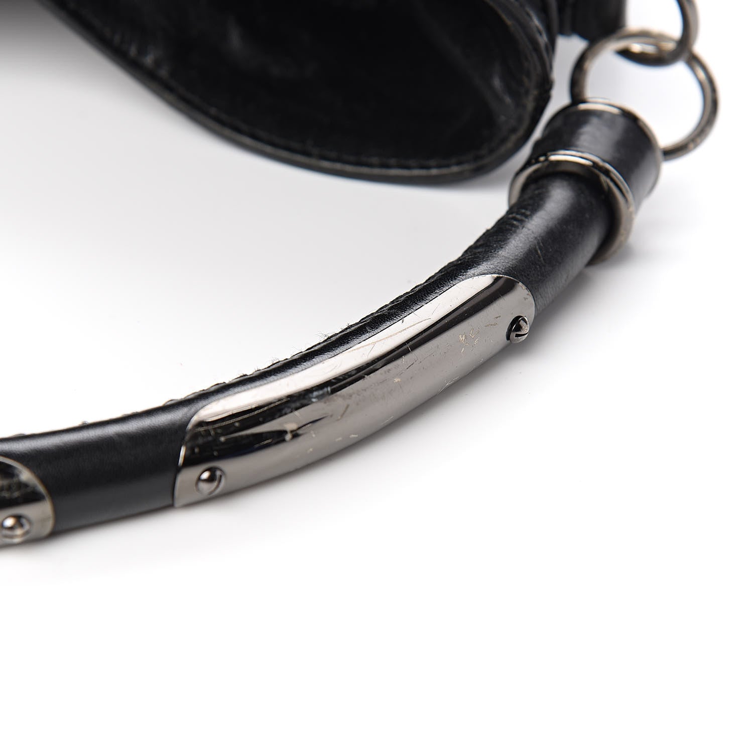 Burberry Nylon Beat Check Studded Hobo Black 17 of 22