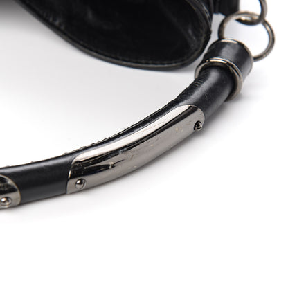 Burberry Nylon Beat Check Studded Hobo Black 17 of 22