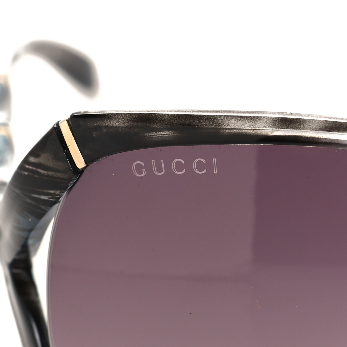 Bamboo Effect Sunglasses GG0505S Grey Horn