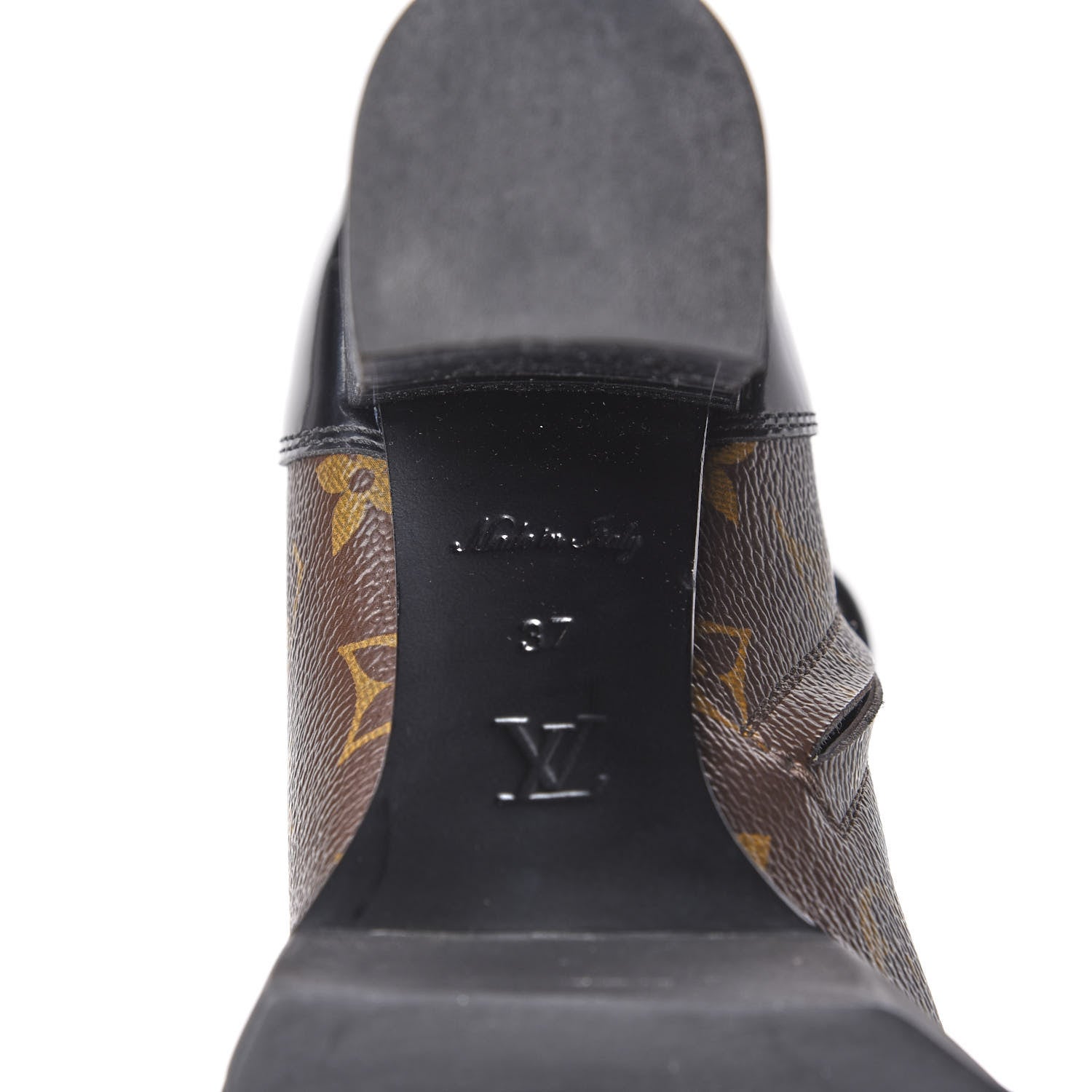 Louis Vuitton Patent Calfskin Monogram Star Trail Ankle Boots 37 Black 9 of 14