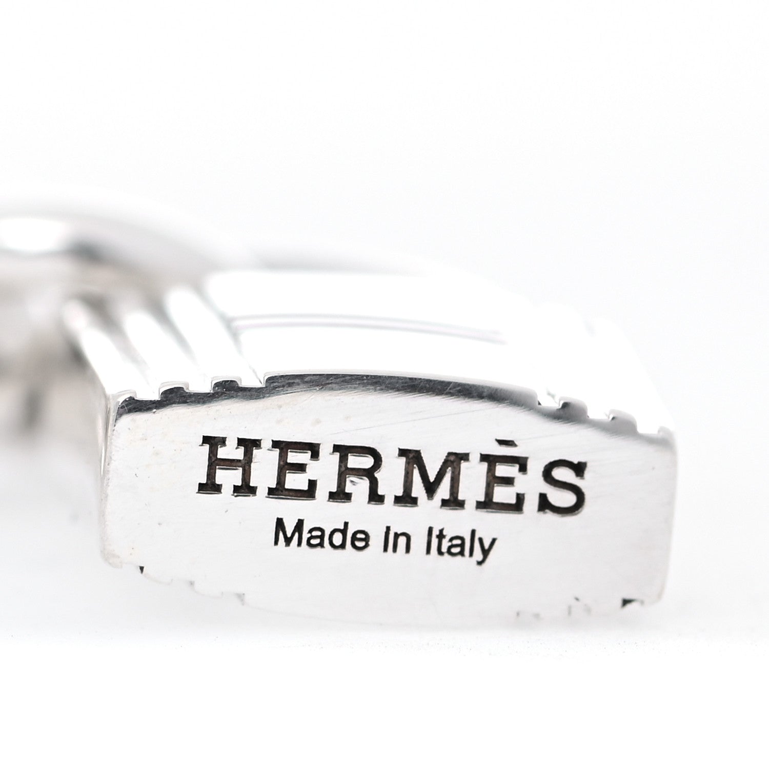 Hermes Sterling Silver Cadenas Kelly Lock Pendant Necklace 3 of 5