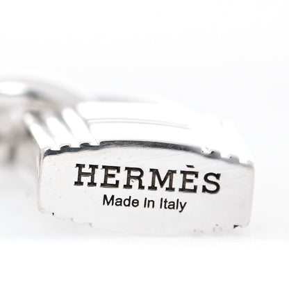 Hermes Sterling Silver Cadenas Kelly Lock Pendant Necklace 3 of 5