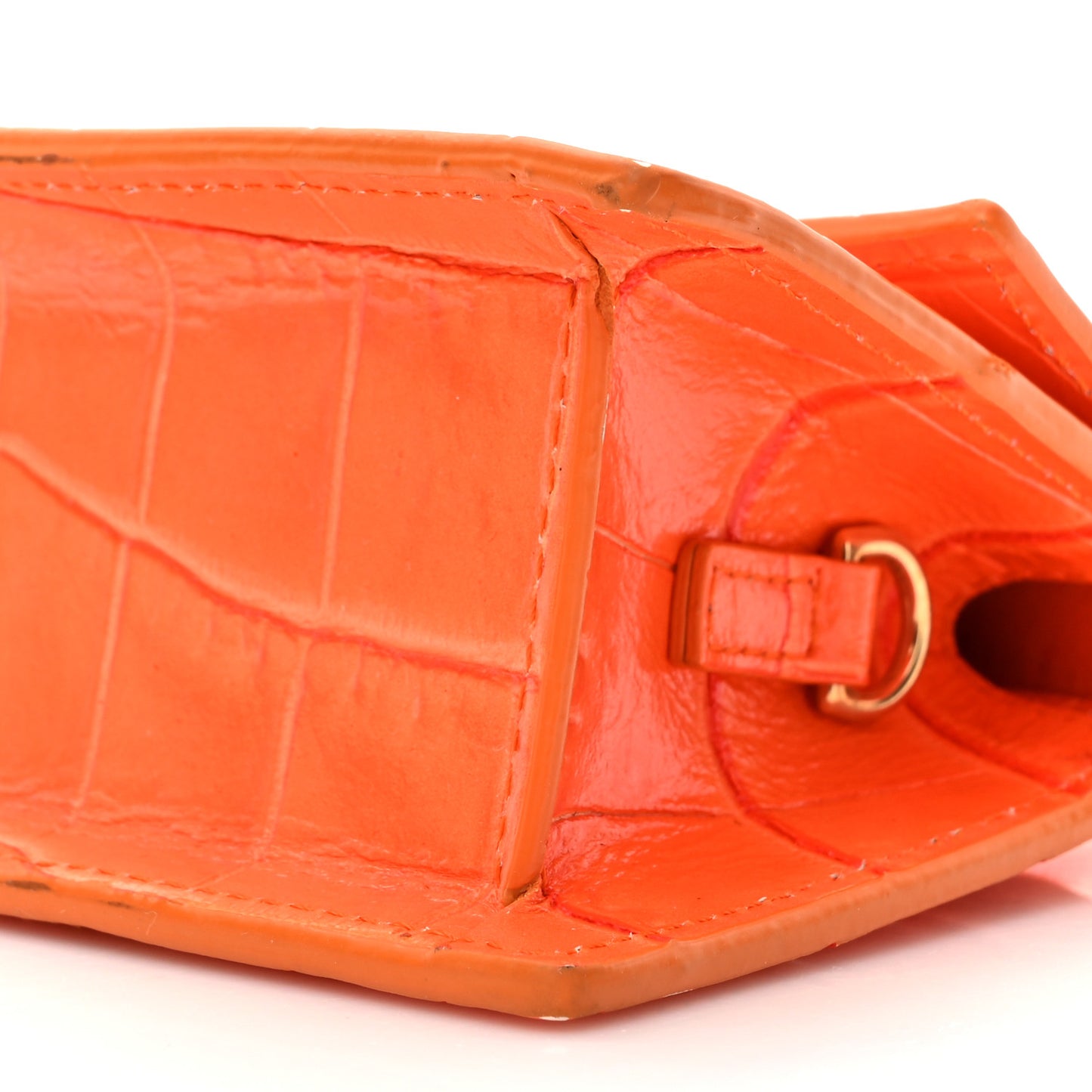 Calfskin Crocodile Embossed Le Chiquito Orange
