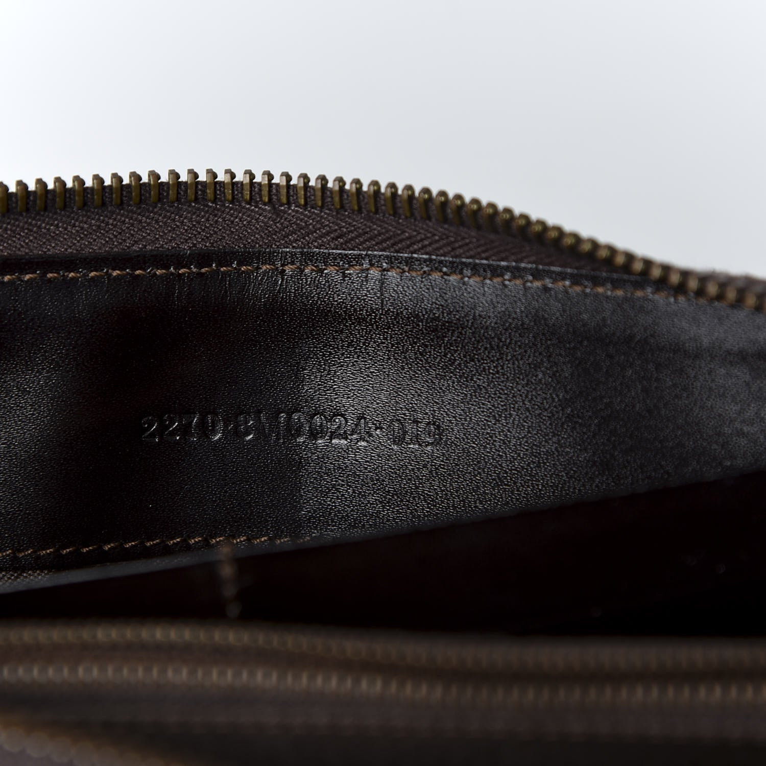 Fendi Zucchino Zip Around Wallet Dark Brown 6 of 8