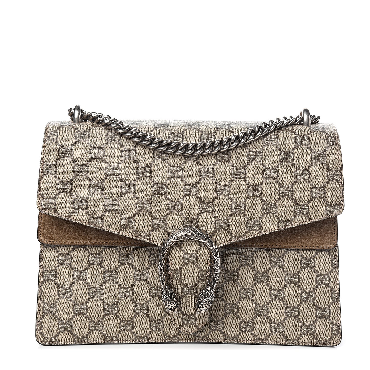 GG Supreme Monogram Medium Dionysus Shoulder Bag Taupe