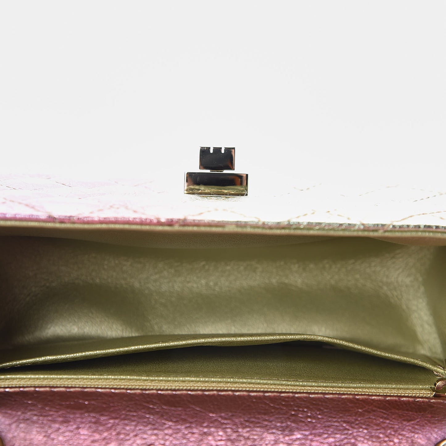 Metallic Goatskin Quilted Mini 2.55 Reissue Flap Multicolor