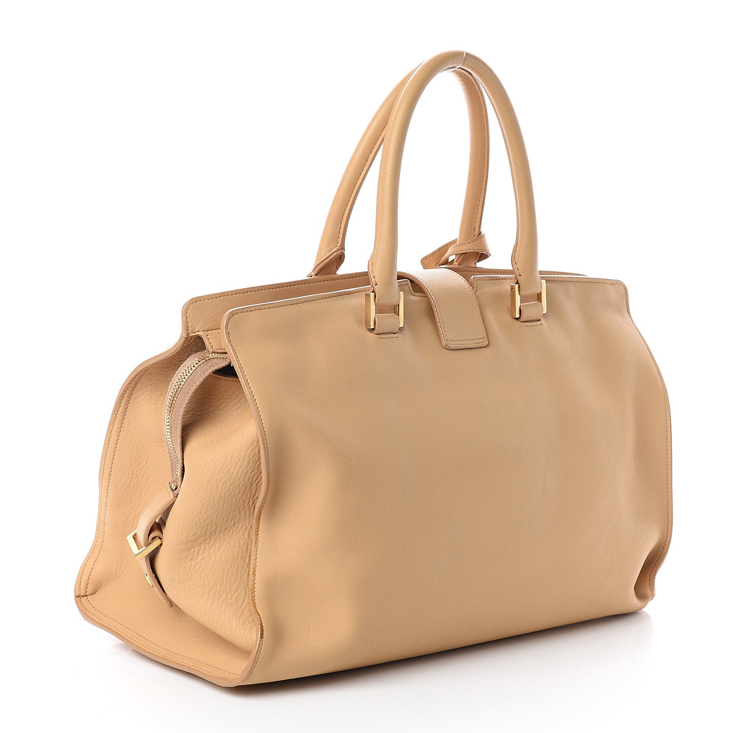 Calfskin Medium Classic Y Cabas Light Beige