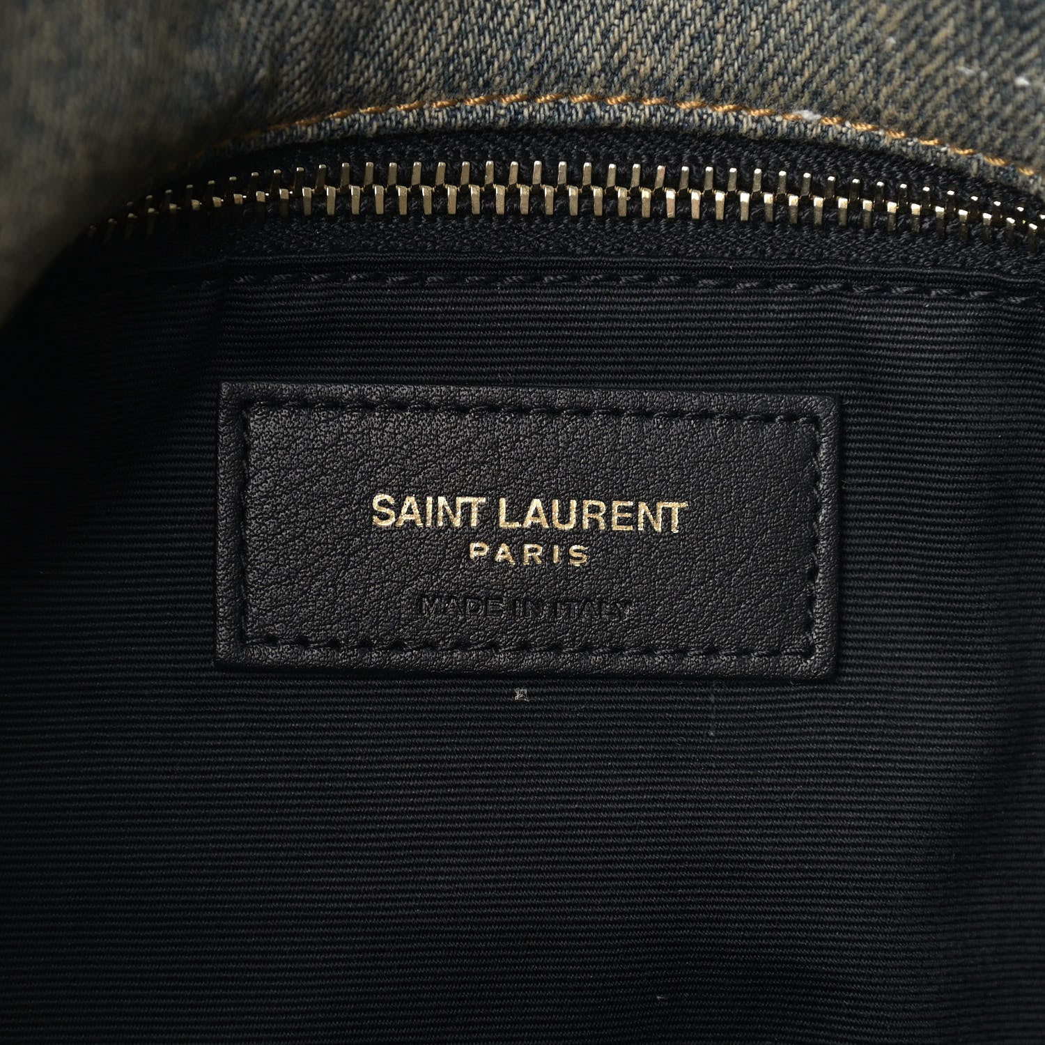 Saint Laurent Denim Quilted Small Loulou Puffer Monogram Chain Satchel Rodeo Blue 6 of 9