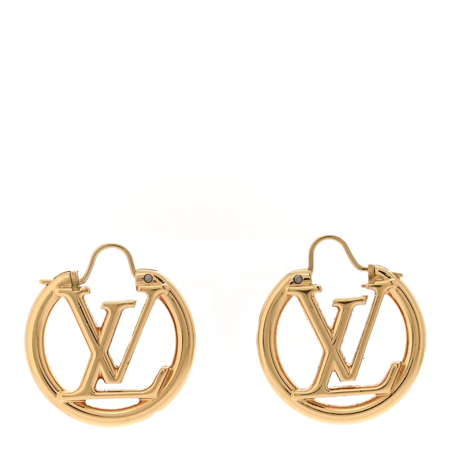 Metal Small Louise Hoop Earrings Gold
