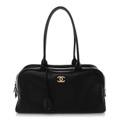 Chanel Calfskin Large Perfect Bowling Bag Black 1 of 10