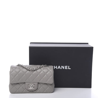 Chanel Lambskin Quilted Mini Rectangular Flap Grey 10 of 10