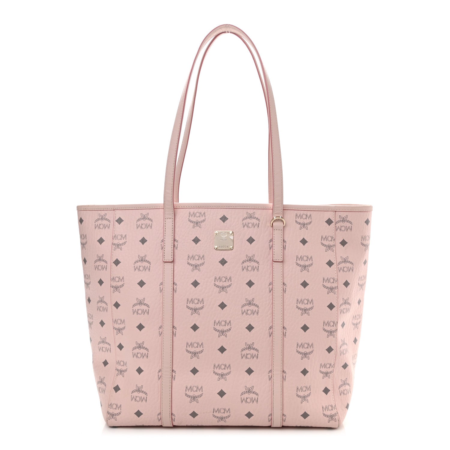 MCM Visetos Toni Shopper Tote Powder Pink 1 of 13
