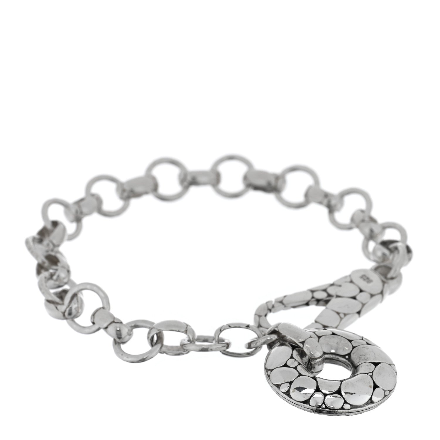 John Hardy Sterling Silver Kali Pebbled Charm Bracelet 1 of 3