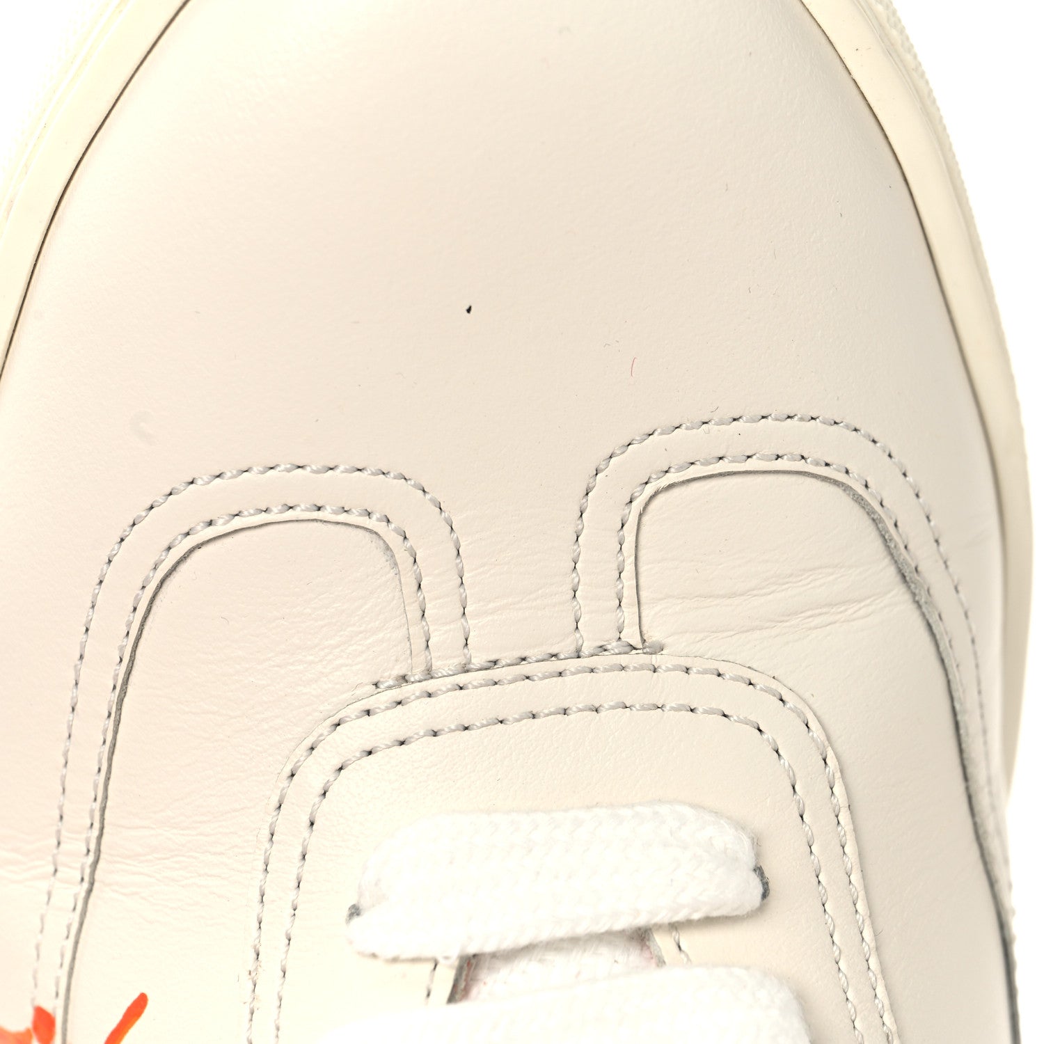 Hermes Swift Printed Peinture Fraiche Quicker Sneakers 36.5 White Orange 11 of 12