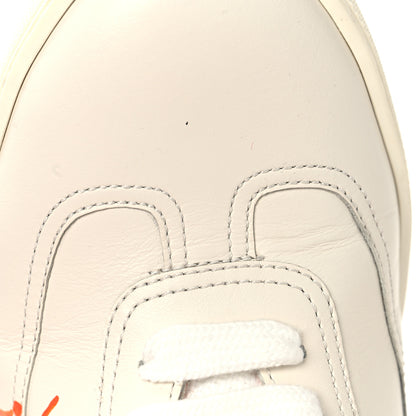 Hermes Swift Printed Peinture Fraiche Quicker Sneakers 36.5 White Orange 11 of 12