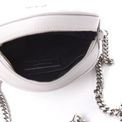 Saint Laurent Grain De Poudre Matelasse Chevron Quilted Round Vinyle Camera Bag Souris 5 of 10