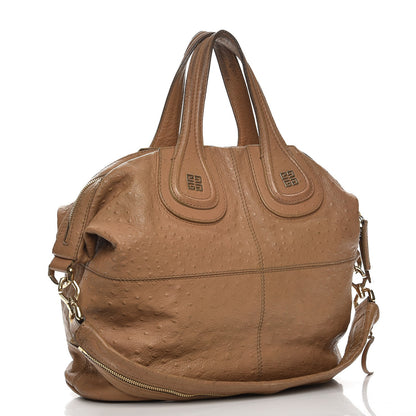 Givenchy Calfskin Ostrich Embossed Medium Nightingale Brown 4 of 14