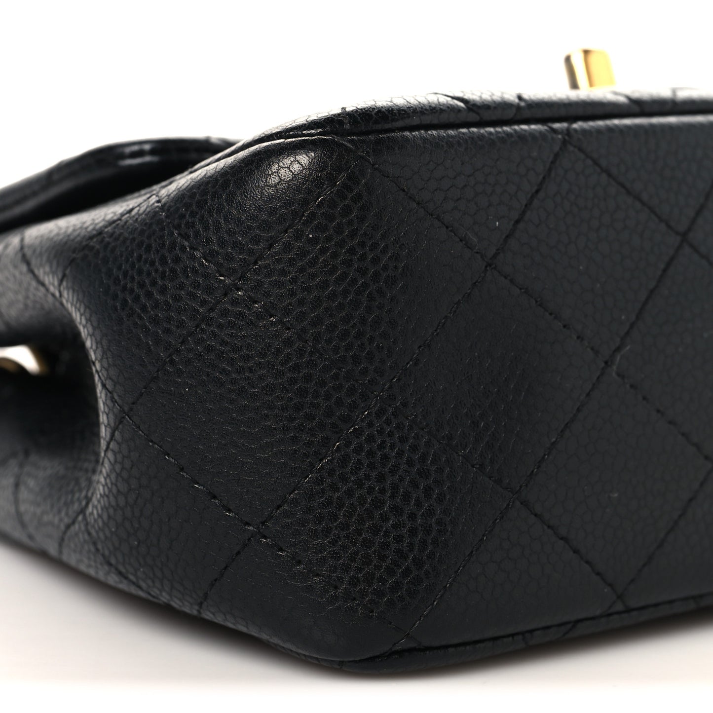 Caviar Quilted Mini Square Flap Black