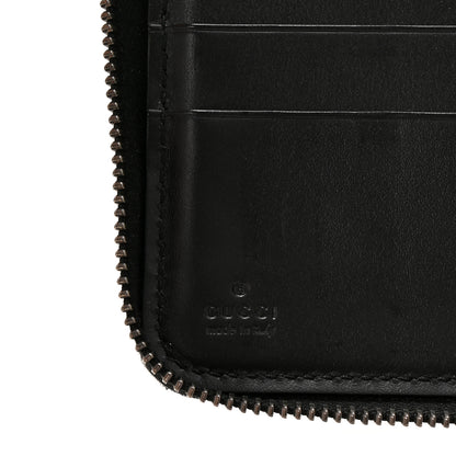 Gucci Guccissima Signature Zip Around Organizer Wallet Black 6 of 10