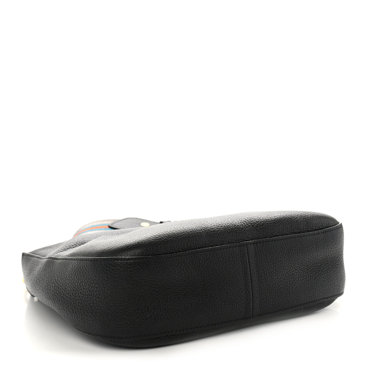 Vitello Daino Zippered Messenger Hobo Black