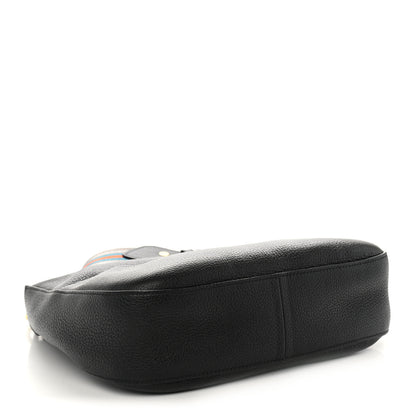 Prada Vitello Daino Zippered Messenger Hobo Black 4 of 10