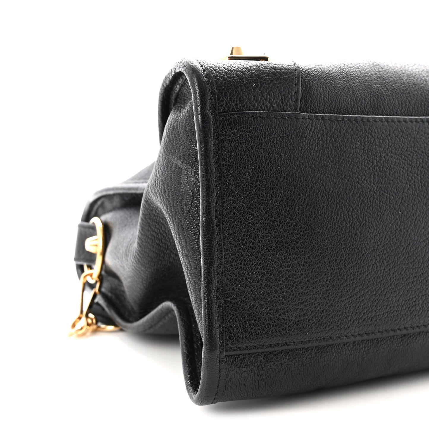 Chevre Gold Metallic Edge Hardware City Black
