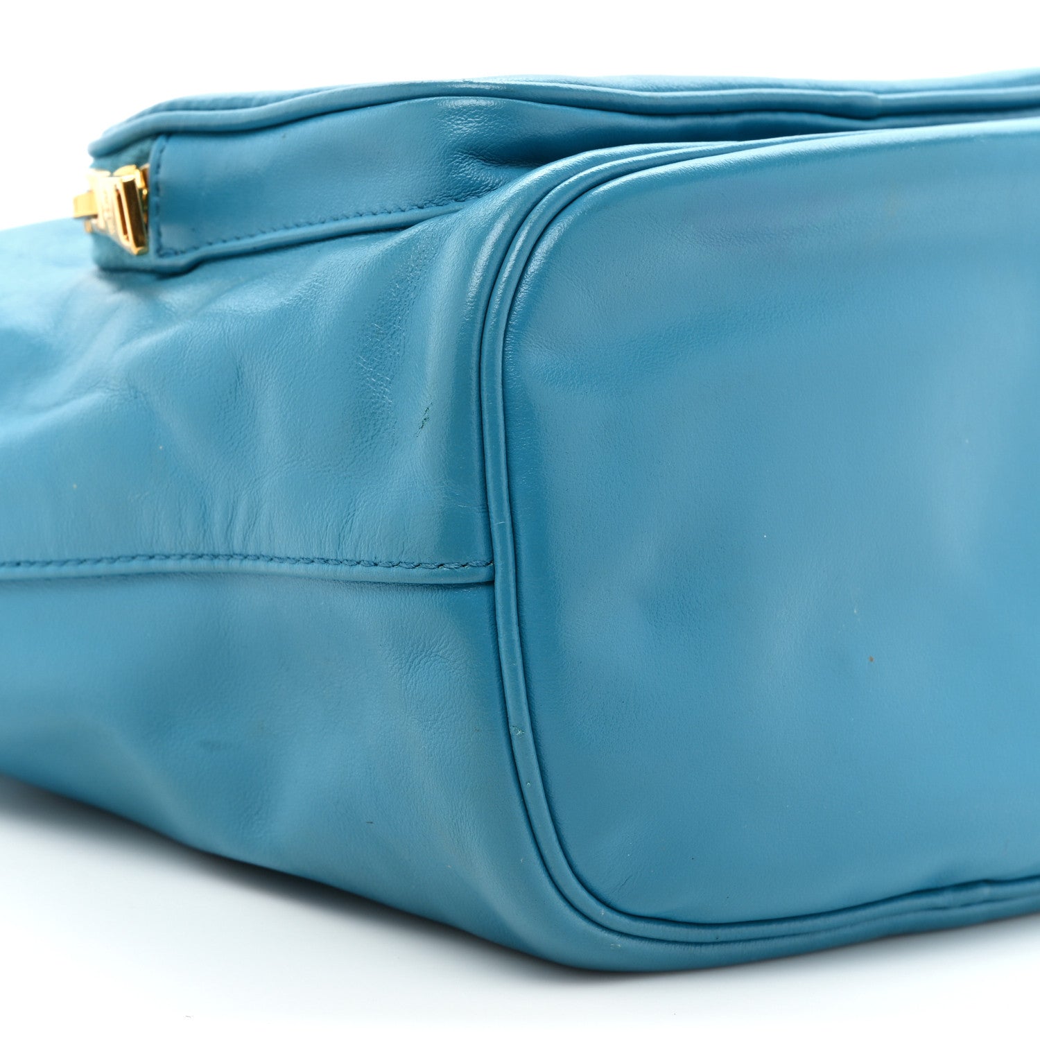 Prada Light Calfskin Saffiano Mini Bucket Crossbody Bag Voyage 8 of 14