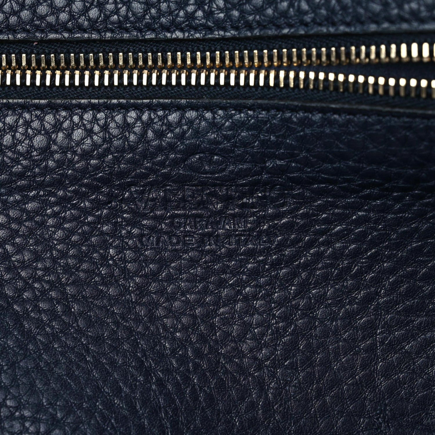 Valentino Garavani Pebbled Calfskin Medium Rockstud Tote Marine 21 of 24