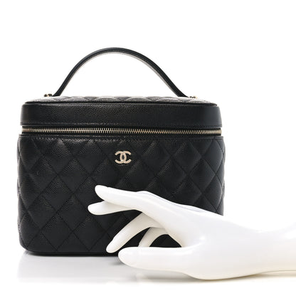 Chanel Caviar Quilted Large Vanity Pouch Black 2 of 11