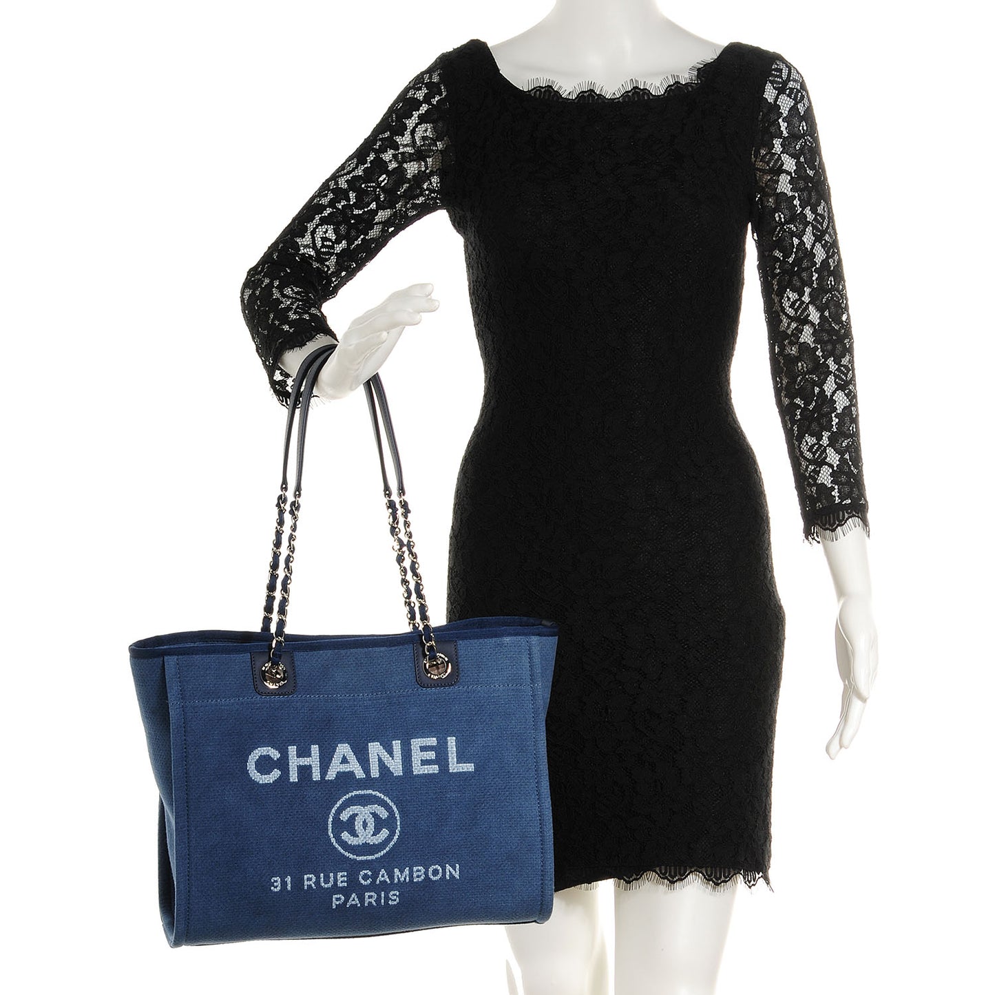Toile Small Deauville Tote Denim Blue