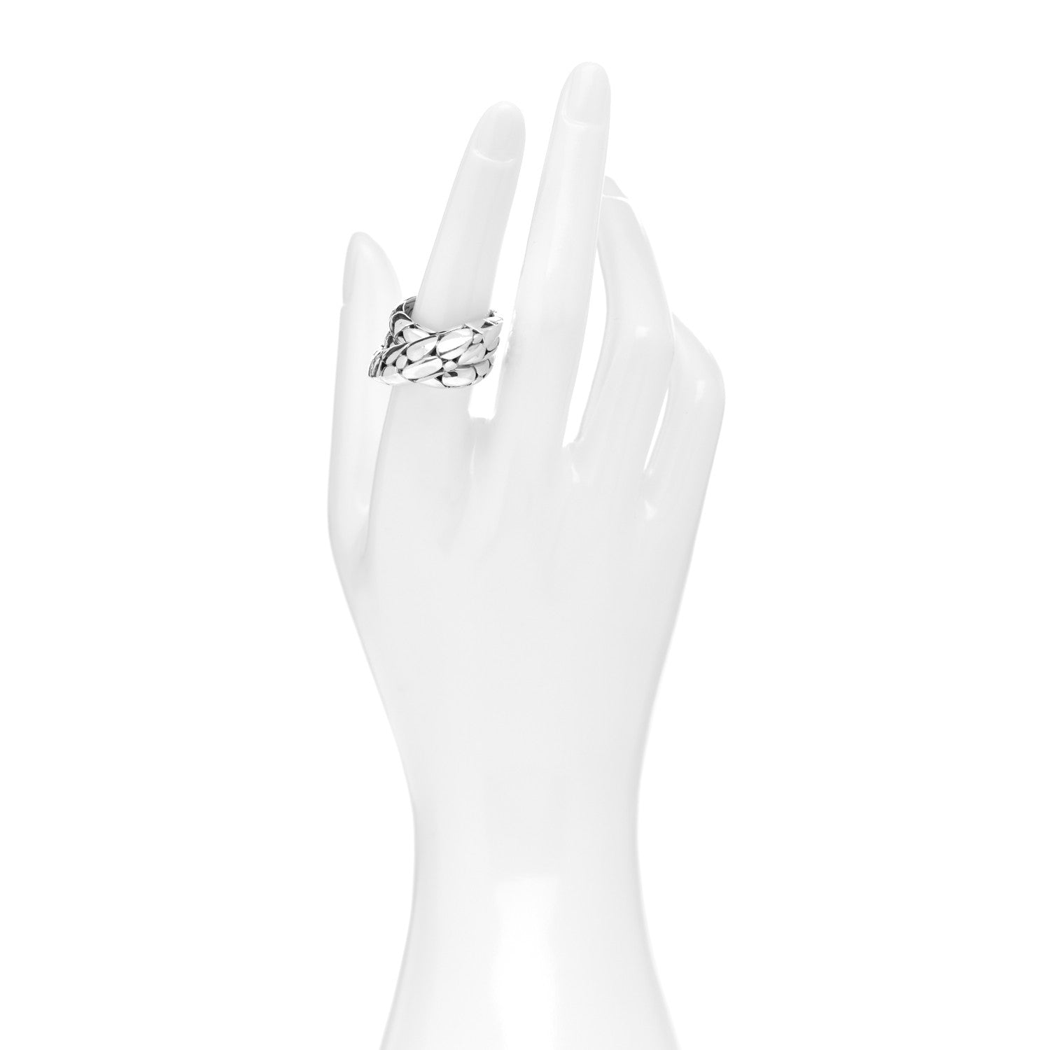 John Hardy Sterling Silver Kali Twist Ring 54 7 2 of 5